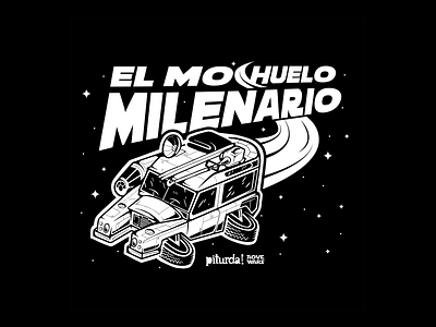 El Mochuelo Milenario design graphicdesign illustration millenium falcon olive oil shirt design star wars tote bag vector