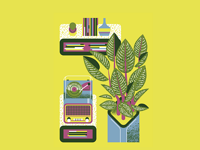 Turntables, plants & furniture. 2020 Calendar by Salmorejo Studio on ...