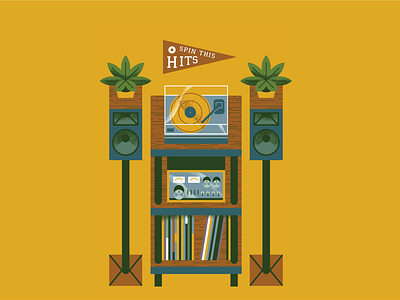 Turntables, plants & furniture. 2020 Calendar by Salmorejo Studio on ...