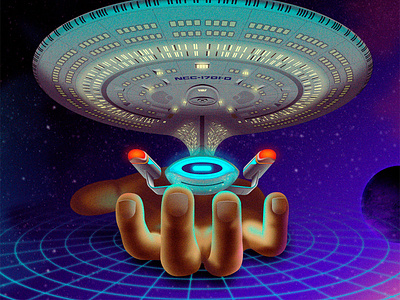 Star Trek Fleet Command 80s illustration mobile game retro scifi space star trek tech vector vector art