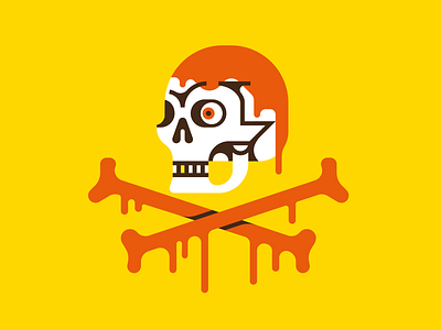 Sauce to the bone art bones creepy design flat graphic design halloween illustration logo skull vector