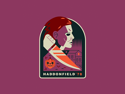 Haddonfield´78 80s art badge design design halloween horror horror movies illustration john carpenter michael myers retro sticker vector