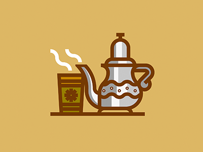 Arabic Tea arabic tea icon illustration