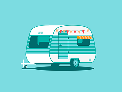 Caravan caravan design illustration retro vector vintage