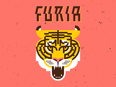 FURIA design fury illustration logo tattoo tiger vector wild