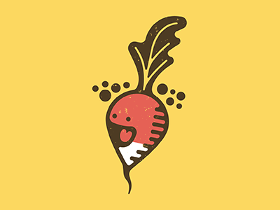 Happy radish art inspiration logo radish vector vegetable