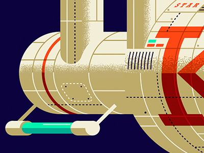 Spaceship detail design flat futuristic illustration retro spaceship star vector