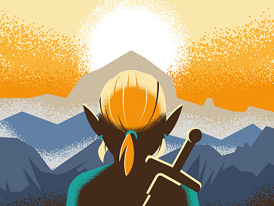 Zelda Breath of the wild art illustration link nintendo vector zelda