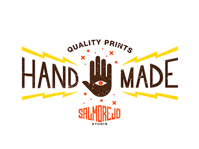 Hand made (new service) handmade illustration logo screenprinting service studio