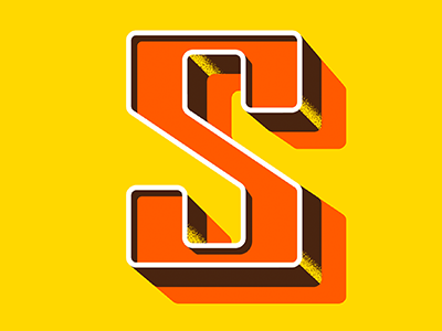 S for 36days of type design illustration letter lettering retro texture type vector