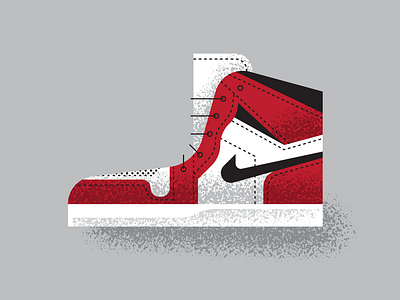 Classic Air Jordans air jordan basket classic flat flat illustration fuzz brushes illustration nike retrosupplyco shoes texture vector