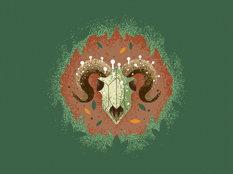 Onygena equina typography decorative skull art flat illustration nature letter type texture retro flat design vector illustration