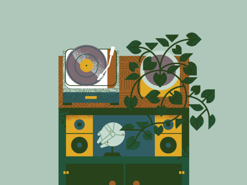 February. Turntable setup by Salmorejo Studio on Dribbble