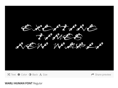 WARLI HUMAN FONT font design fontself typography