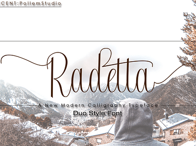 Radetta calligraphy font design font scrip fonts typography