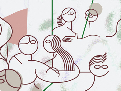 Banner for social network (detail 2) banner dance illustration social white