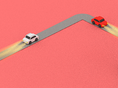 Cars 3d cars minimalism noise pink work in progress