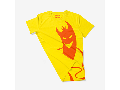 Devil Dawgs - T Shirt Design apparel design branding design devil fast food hot dog logo mockup t shirt