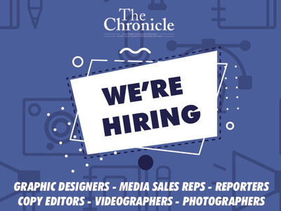 The Chronicle: Hiring Ad advertisement branding branding design editorial hiring icon illustration logo newspaper patterns typography ui vector