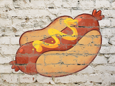 Hotdog cartoon food hotdog illustration procreate