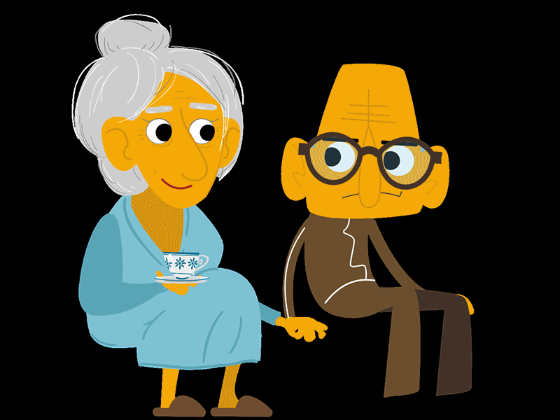 In Love characterdesign grandparents love