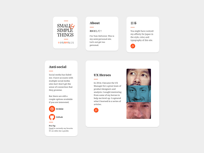Cards with Content branding design figma github japanese personal portfolio typography ui