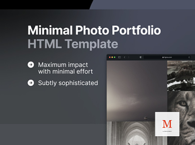 First product for Creative Market css for sale minimal portfolio template