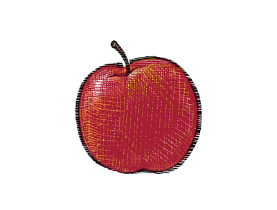An apple a day... apple illustration procreate sketch