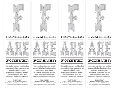 Families Are Forever bookmark family love