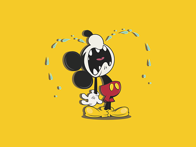Mickey Mouse |Aaah| BNZ adobe colour dribbble icon illustraion illustration indesign mickey mickeymouse minimal mouse photoshop vector