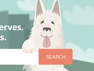 Dog Search 2 dog illustration search ui