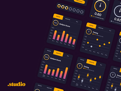 Graphs & Charts charts graphs infographic stats ui yellow