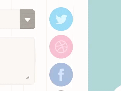 Animation: Social Hovering SVG css3 dribbble facebook icons svg transition twitter