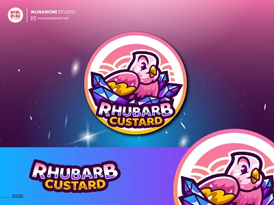 Rhubarb Custard Mascot Logo adobe illustrator artwork cartoon cartoon character character design digital art esport esportlogo games games logo gaming illustration logo mascot mascotlogo mobile vector youtube