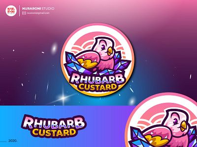 Rhubarb Custard Mascot Logo