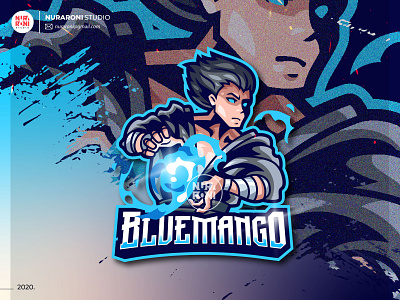 Blue Mango Mascot Logo