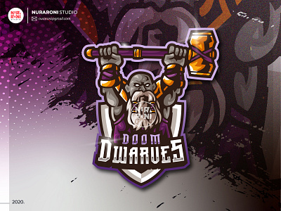 Doom Dwarves Mascot Logo adobe illustrator beverage design cartoon character esport esportlogo esports game logo gamer gaming illustration logo logo inspiration logo maker mascot twitch twitch logo vector youtube youtube banner