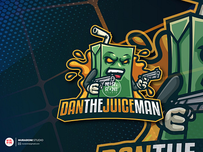 Dan The Juice Man Mascot Logo