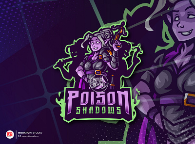 Poison Shadows Mascot Logo adobe illustrator cartoon cartoon character cartoon illustration character esport esport team esportlogo gamer gaming logo logo inspirations logo inspire logo maker mascot design mascotlogo twitch twitch logo vector youtube