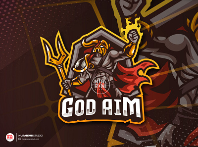 God Aim Mascot Logo adobe illustrator branding cartoon cartoon character character esport esport team esportlogo gamer gamer logo gaming logo mascot design mascot logo mascot logos mascotlogo team logo twitch twitch logo vector