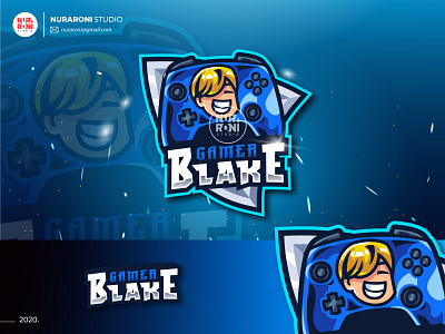 Gamer Blake Mascot Logo