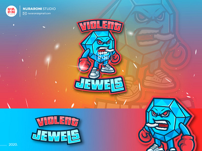 Violent Jewels Mascot Logo