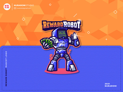 Reward Robot Mascot Logo badge cartoon cartoon character character cool logo esport esport team esportlogo game online gaming logo logo maker logodesign mascot mascot design mascot logo twitch twitch logo twitch.tv vector