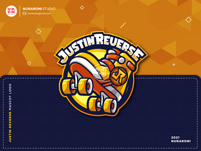 Justin Reverse Mascot Logo