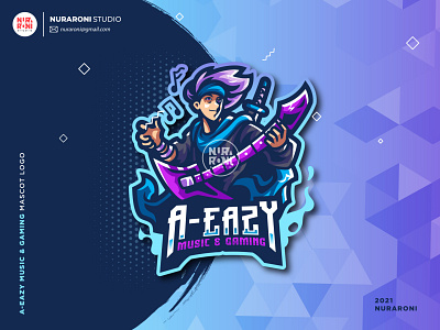 A Eazy Music Mascot Logo cartoon cartoon character character esport esport team esportlogo esports logo gamers gaming logo logo ideas logodesign mascot mascot design mascotlogo streamers twitch twitch.tv vector youtube