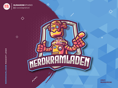 NERDKRAMLADEN MASCOT LOGO