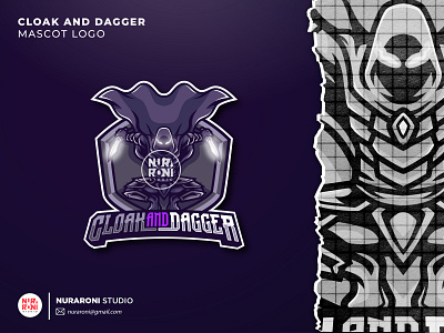 CLOAK AND DAGGER MASCOT LOGO cartoon cartoon character character design esport esport logo gamers gaming illustration logo mascot mascot logo streamer twitch vector youtube