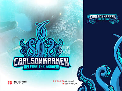 Carlson Kraken Mascot Logo Design animation cartoon character design esport esportlogo game gaming graphic design illustration kraken logo logodesign logodesigner mascot mascotlogo motion graphics stream ui vector