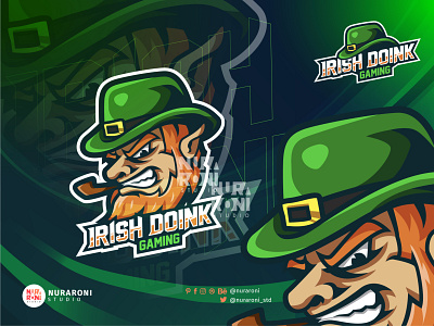 Irish Doink Gaming - Leprechaun Mascot Logo
