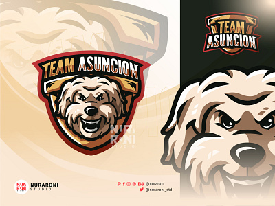 Team Asuncion - Dog Mascot Logo 3d animation branding cartoon character design dog dog logo dogs esport game gaming graphic design illustration logo mascot motion graphics streaming ui vector